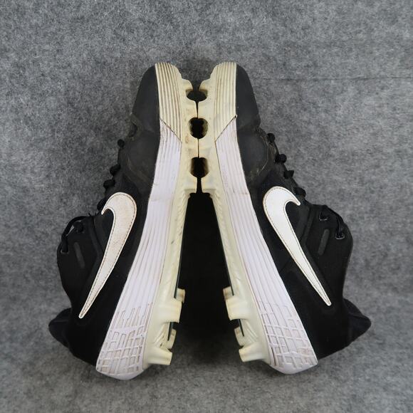 Nike Baseball Cleats Mens 9.5 Alpha Huarache Elite 2 Black White Athletic Sport